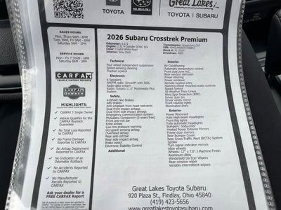 2026 Subaru Crosstrek Premium