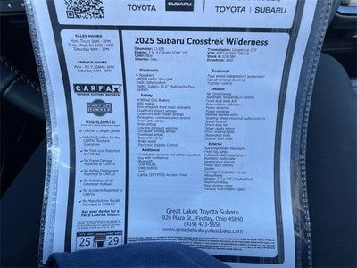 2025 Subaru Crosstrek Wilderness