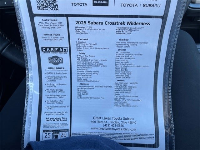 2025 Subaru Crosstrek Wilderness