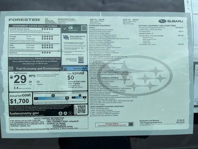2026 Subaru FORESTER Standard Model