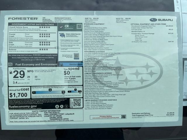 2026 Subaru FORESTER Standard Model
