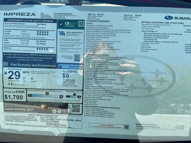 2026 Subaru IMPREZA Sport