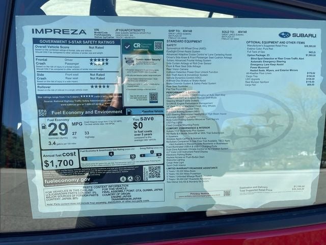 2026 Subaru IMPREZA Sport