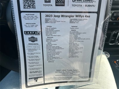 2023 Jeep Wrangler Willys 4xe