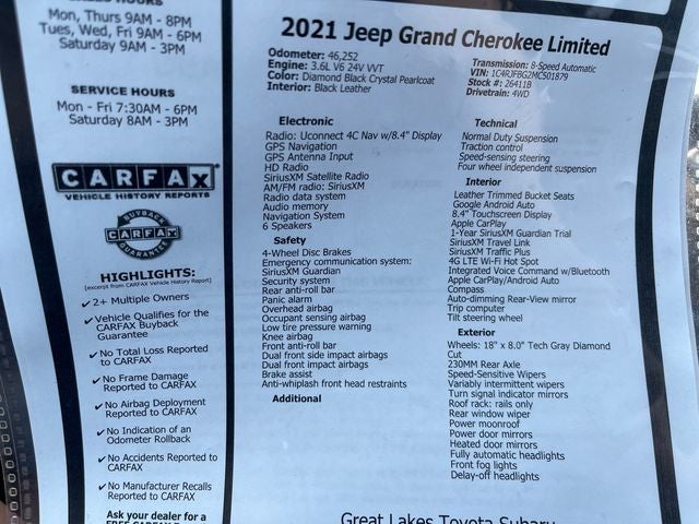 2021 Jeep Grand Cherokee Limited