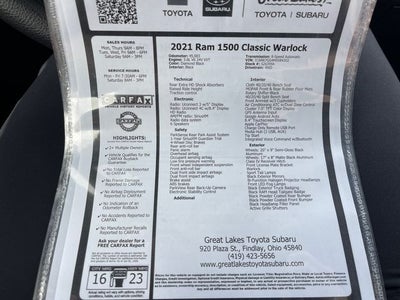 2021 RAM 1500 Classic Warlock