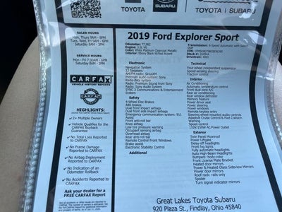 2019 Ford Explorer Sport