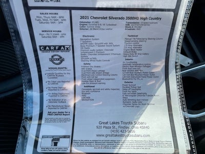 2021 Chevrolet Silverado 3500HD High Country