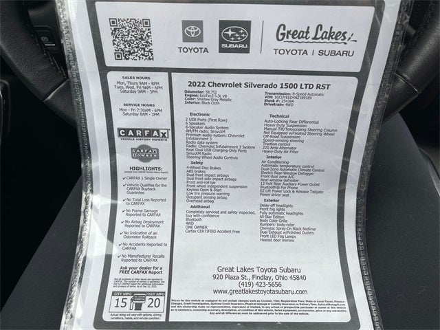 2022 Chevrolet Silverado 1500 LTD RST