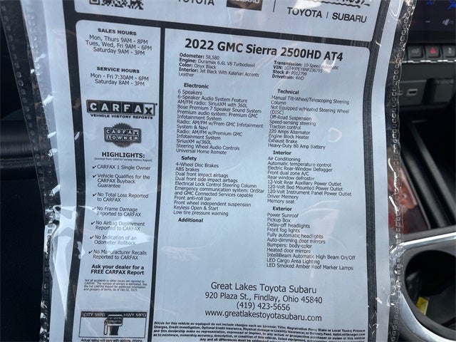 2022 GMC Sierra 2500HD AT4