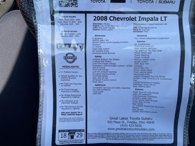 2008 Chevrolet Impala LT