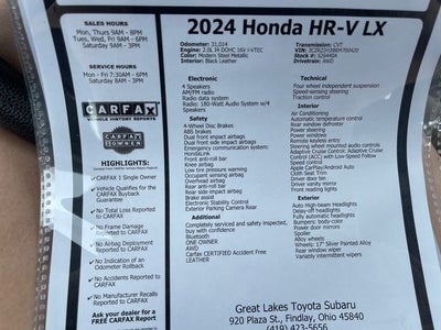 2024 Honda HR-V LX