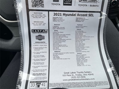 2021 Hyundai Accent SEL