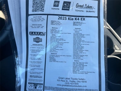 2025 Kia K4 EX