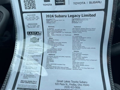 2024 Subaru Legacy Limited