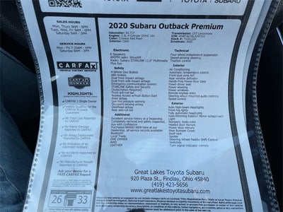 2020 Subaru Outback Premium