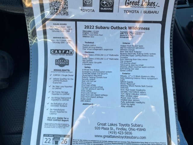 2022 Subaru Outback Wilderness
