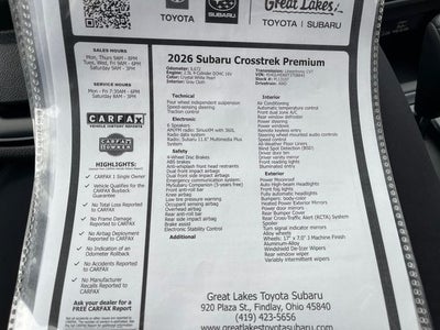 2026 Subaru Crosstrek Premium