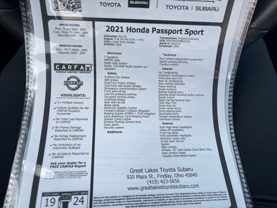 2021 Honda Passport Sport