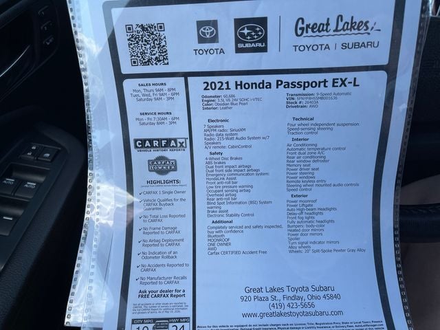 2021 Honda Passport EX-L