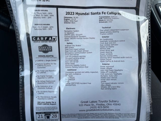 2023 Hyundai Santa Fe Calligraphy