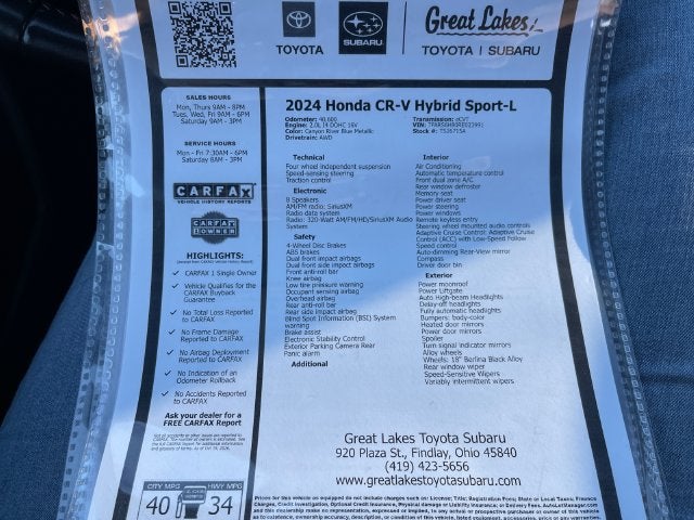 2024 Honda CR-V Hybrid Sport-L