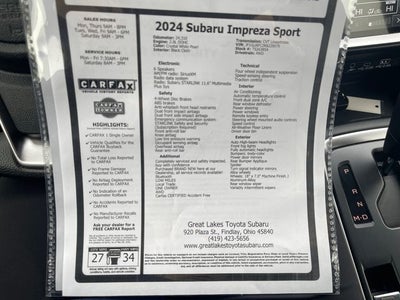 2024 Subaru Impreza Sport