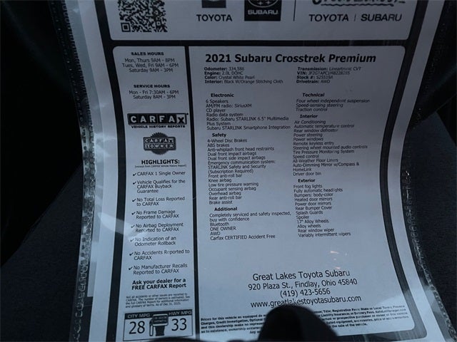 2021 Subaru Crosstrek Premium