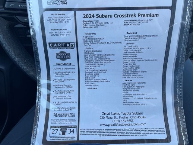 2024 Subaru Crosstrek Premium