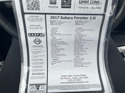 2017 Subaru Forester 2.5i