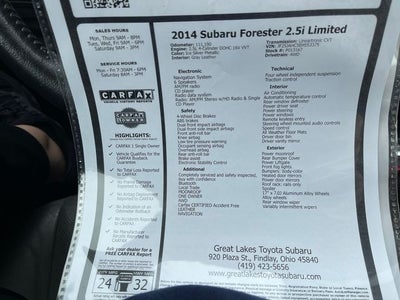 2014 Subaru Forester 2.5i Limited