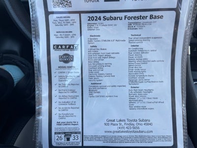 2024 Subaru Forester AWD
