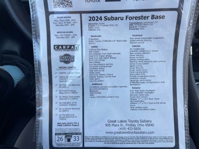 2024 Subaru Forester AWD
