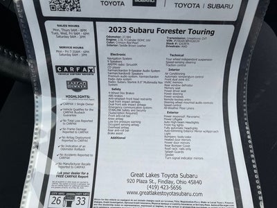 2023 Subaru Forester Touring