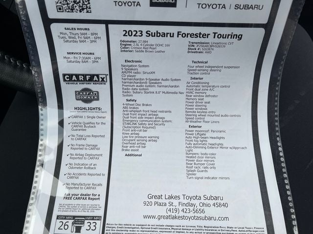 2023 Subaru Forester Touring