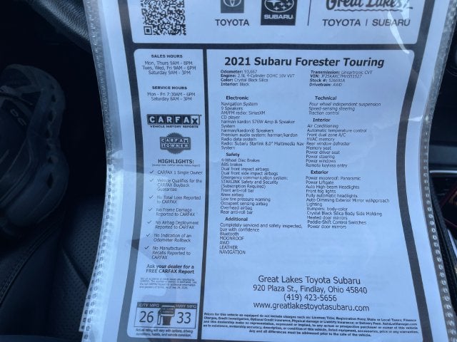2021 Subaru Forester Touring