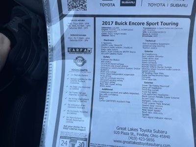 2017 Buick Encore Sport Touring