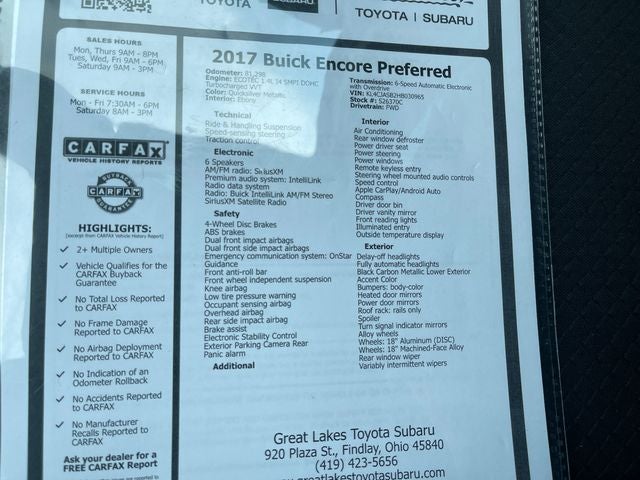 2017 Buick Encore Preferred