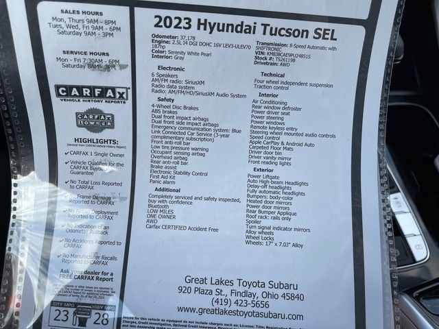 2023 Hyundai Tucson SEL