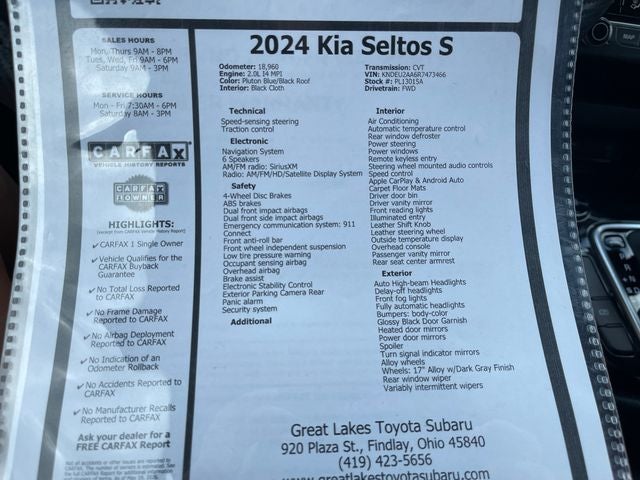 2024 Kia Seltos S