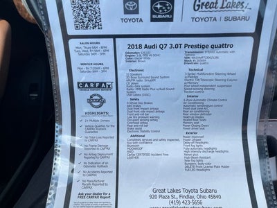 2018 Audi Q7 3.0T Prestige quattro