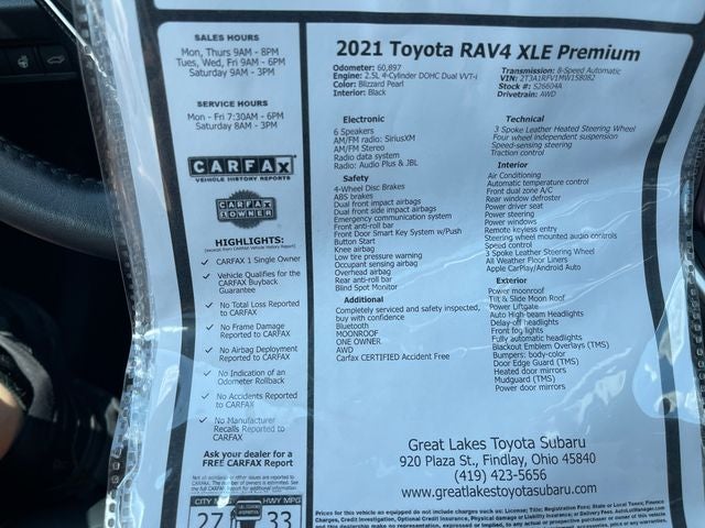 2021 Toyota RAV4 XLE Premium