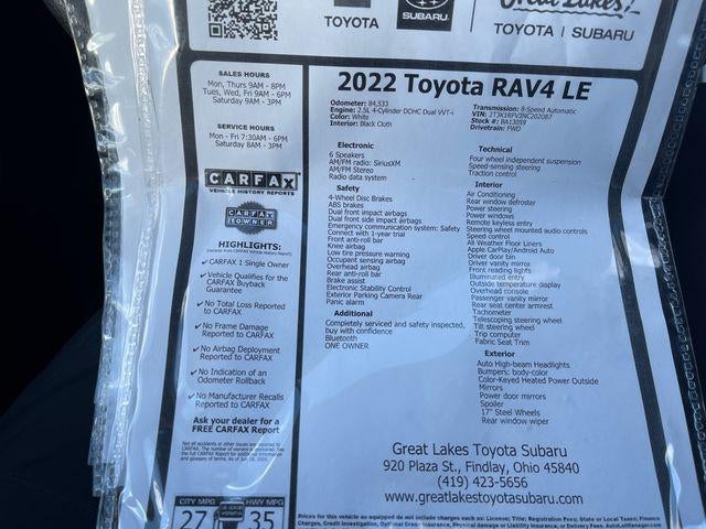 2022 Toyota RAV4 LE