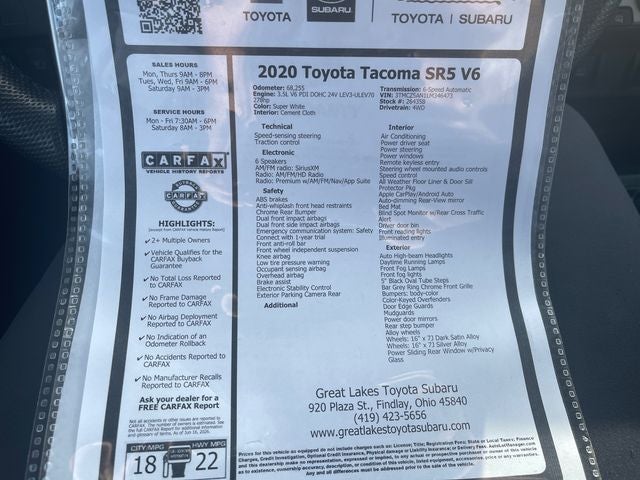 2020 Toyota Tacoma SR5 V6