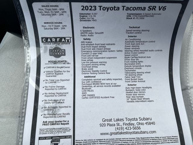 2023 Toyota TACOMA SR SR V6