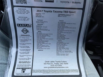 2017 Toyota TACOMA TRD SPORT TRD Sport V6