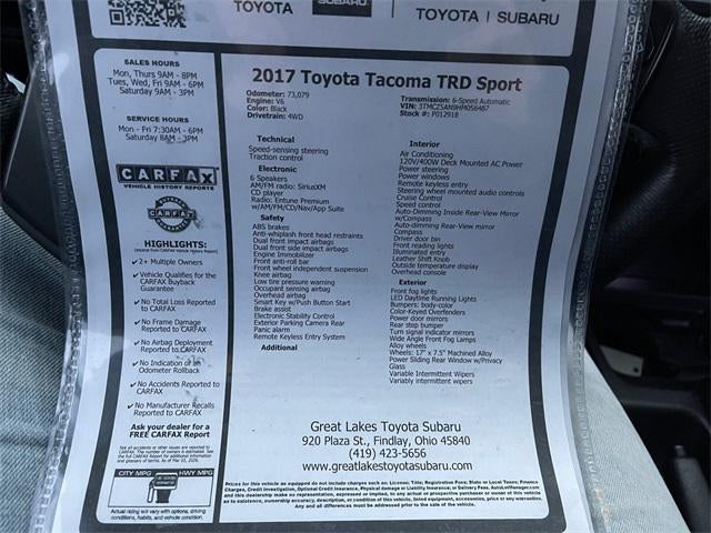 2017 Toyota TACOMA TRD SPORT TRD Sport V6