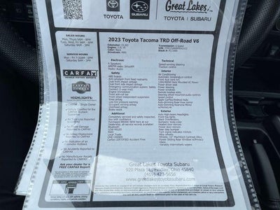 2023 Toyota TACOMA TRD OFFRD TRD Off-Road V6