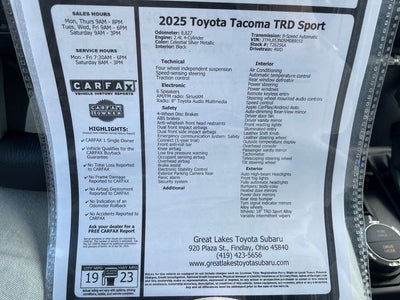 2025 Toyota TACOMA TRD SPORT TRD Sport