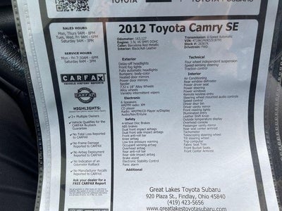 2012 Toyota CAMRY SE
